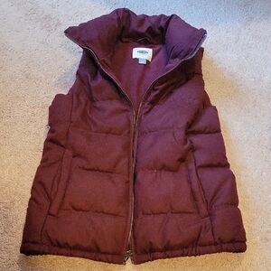 Old Navy Eggplant Puffer Vest